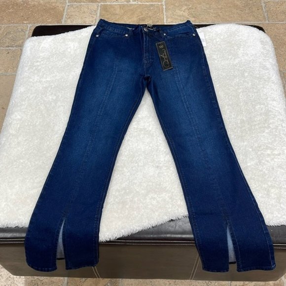 DG2 by Diane Gilman Classic Stretch BootCut Jean with Slit - Picture 4 of 10